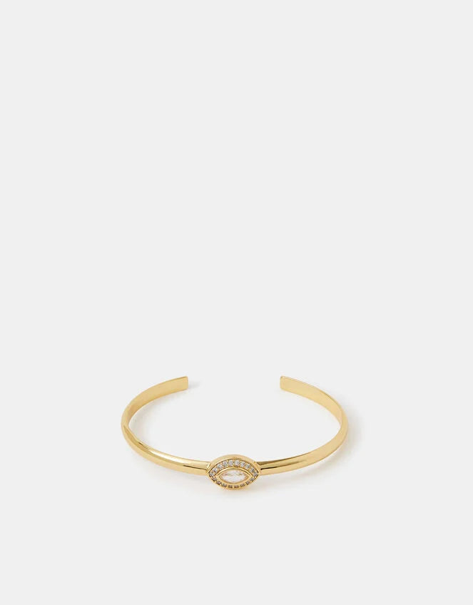 14ct Gold-Plated Chunky Evil Eye Bangle