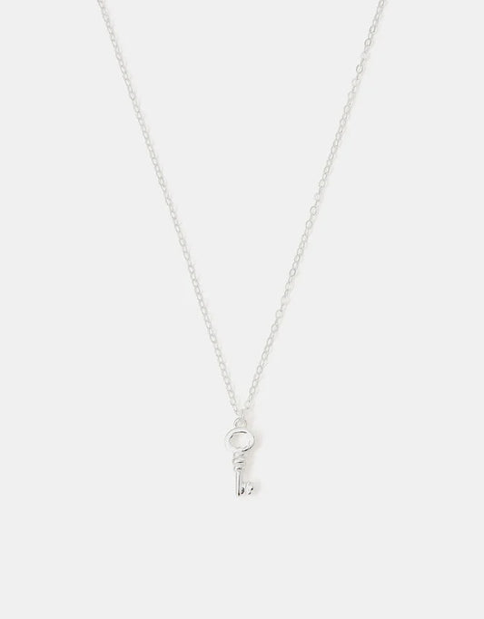 Sterling Silver Key Pendant Necklace